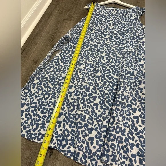 Piazza Del Tempio Italy Women's Leopard Print 100% Linen Dress Med Spring Beach - Picture 6 of 11